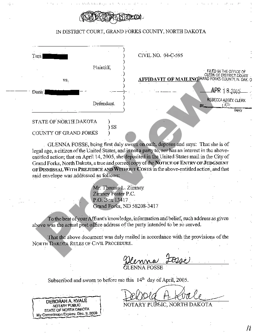 Get A09 Notice of Entry of Judgment of Dismissal with Prejudice and without Costs Preview A09 Notice of Entry of Judgment of Dismissal with Prejudice and without Costs