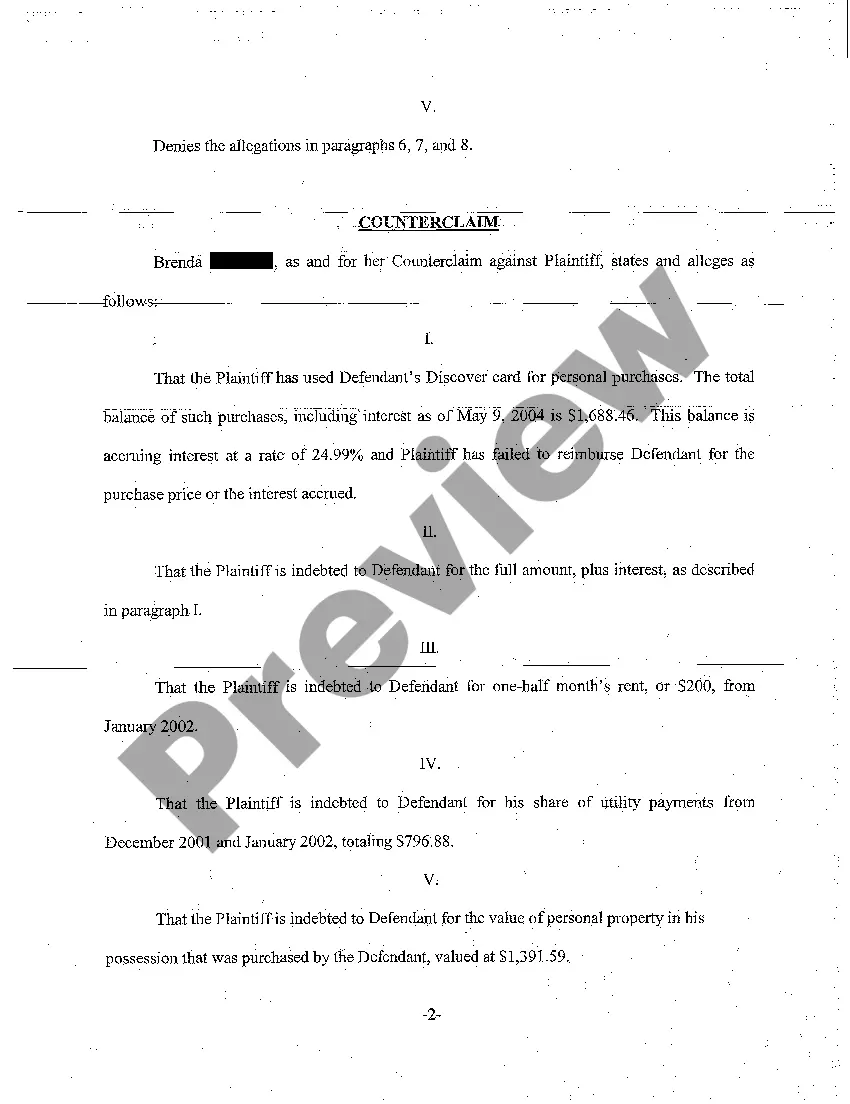Preview A04 Answer and Counterclaim