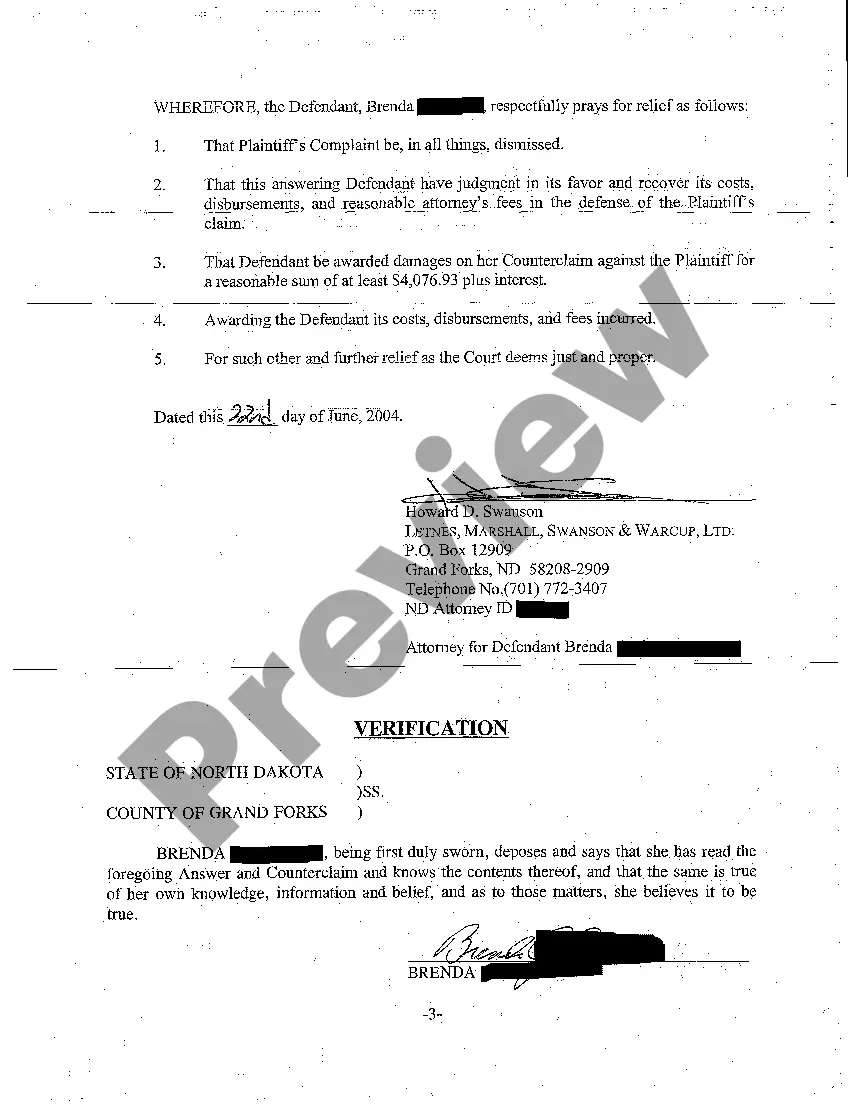 Preview A04 Answer and Counterclaim