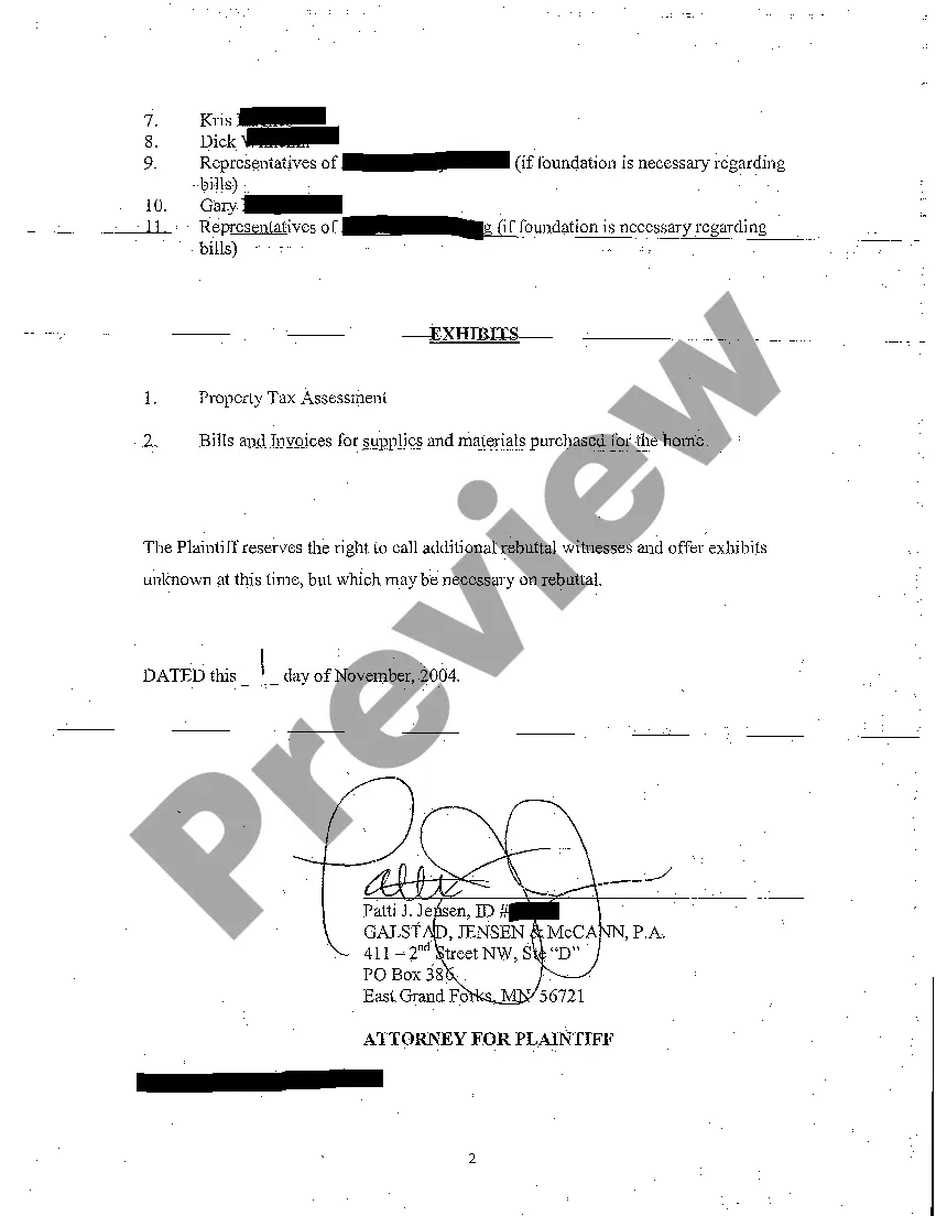 Preview A10 Plaintiff's Pretrial Statement