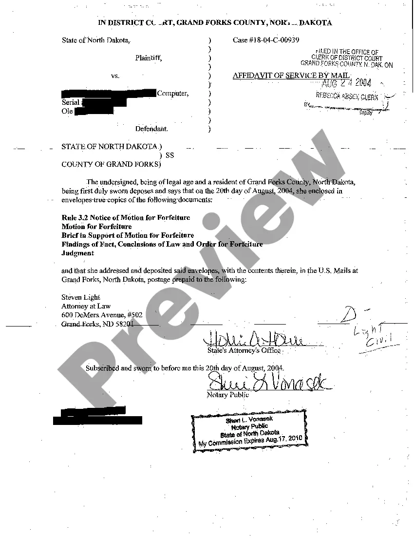 Get A02 Motion for Forfeiture Preview A02 Motion for Forfeiture
