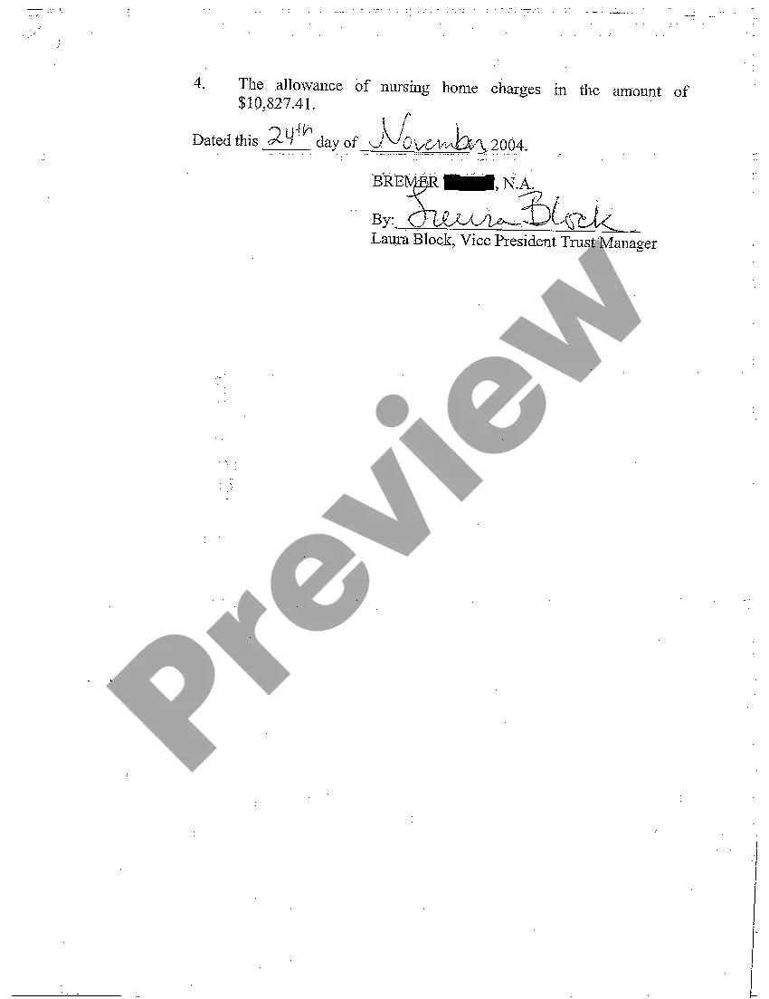 Preview A01 Petition for Allowance of Final Report and Account