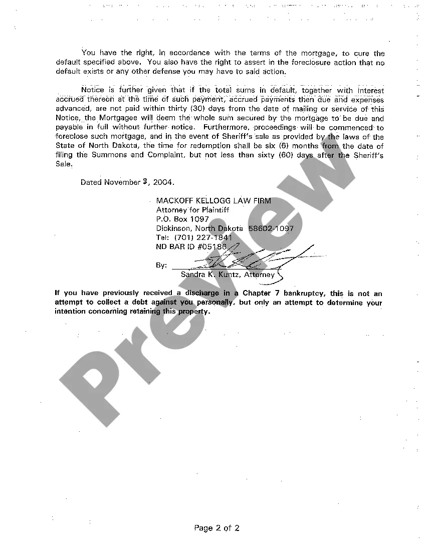 Preview A02 Notice Before Foreclosure