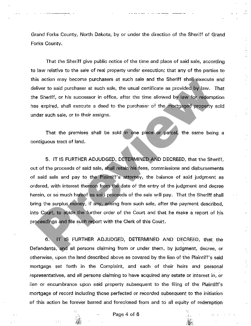 Preview A08 Judgment of Foreclosure by Sale