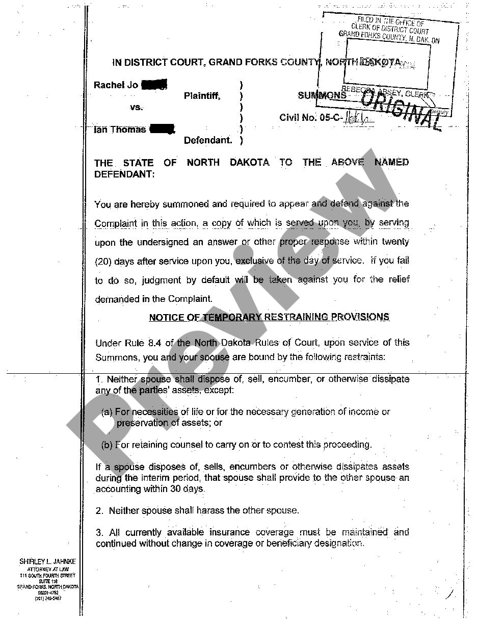 page 3 A01 Complaint for Divorce, Uncontested with No Children preview
