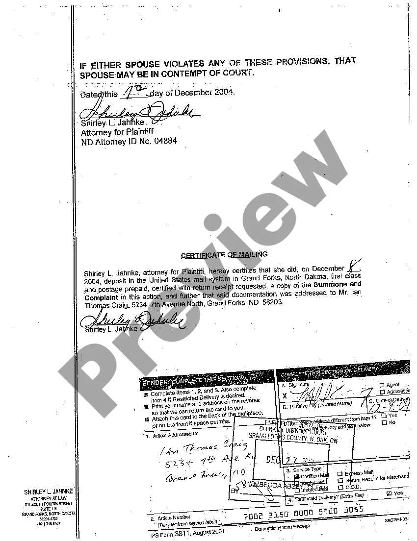 Get A01 Complaint for Divorce, Uncontested with No Children Preview A01 Complaint for Divorce, Uncontested with No Children