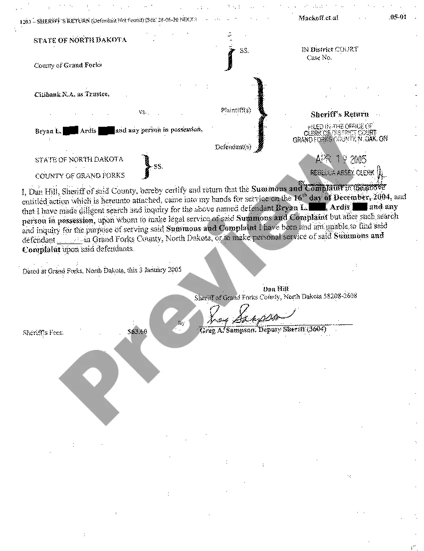 Preview A01 Complaint for Foreclosure by Sale and Deficiency Judgment