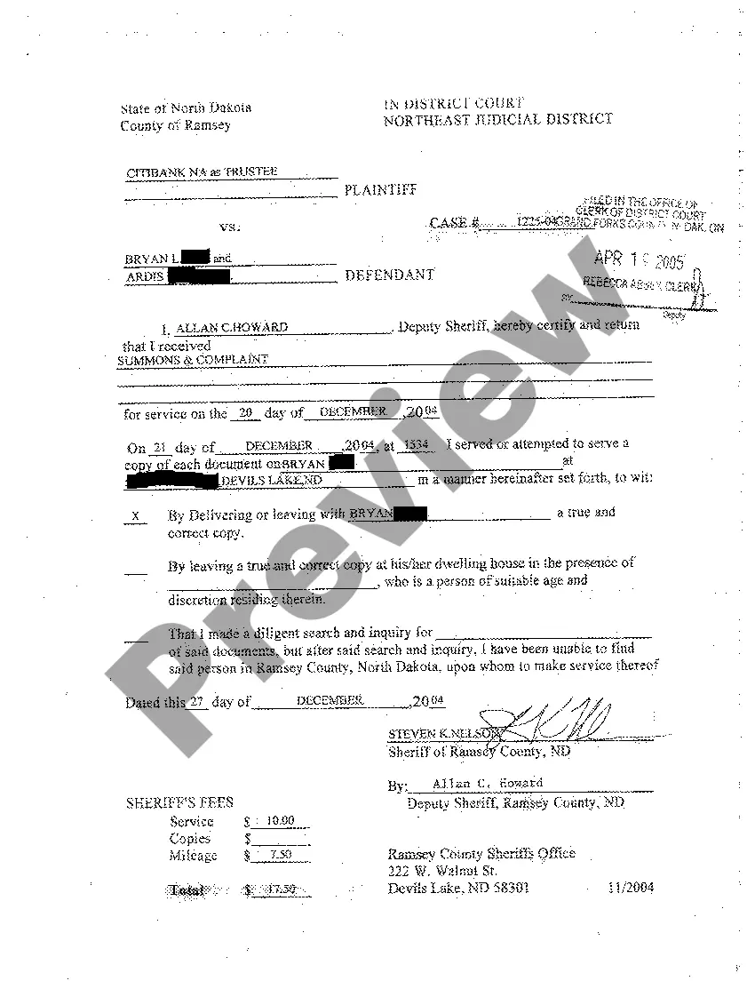 Preview A01 Complaint for Foreclosure by Sale and Deficiency Judgment