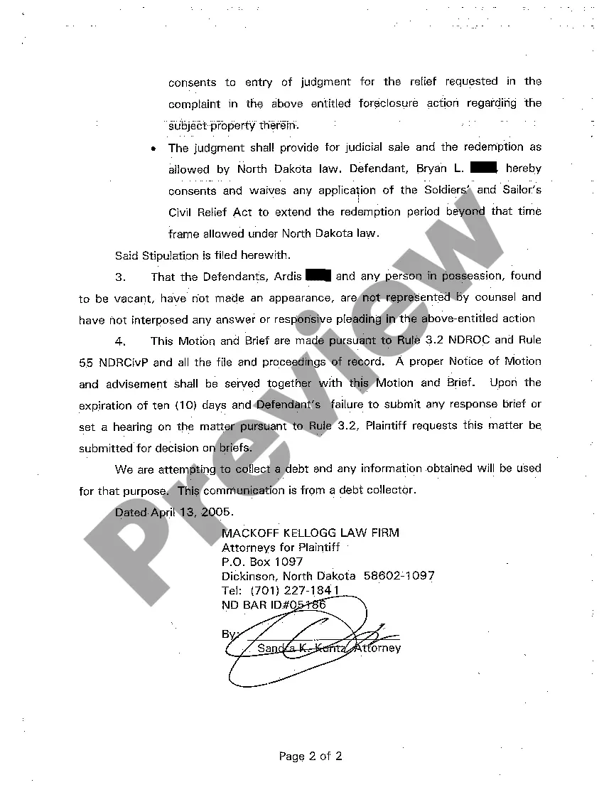 Preview A08 Motion and Brief for Default Judgment