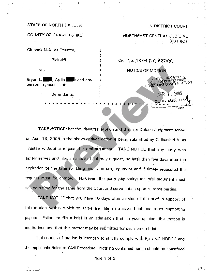 Preview A08 Motion and Brief for Default Judgment