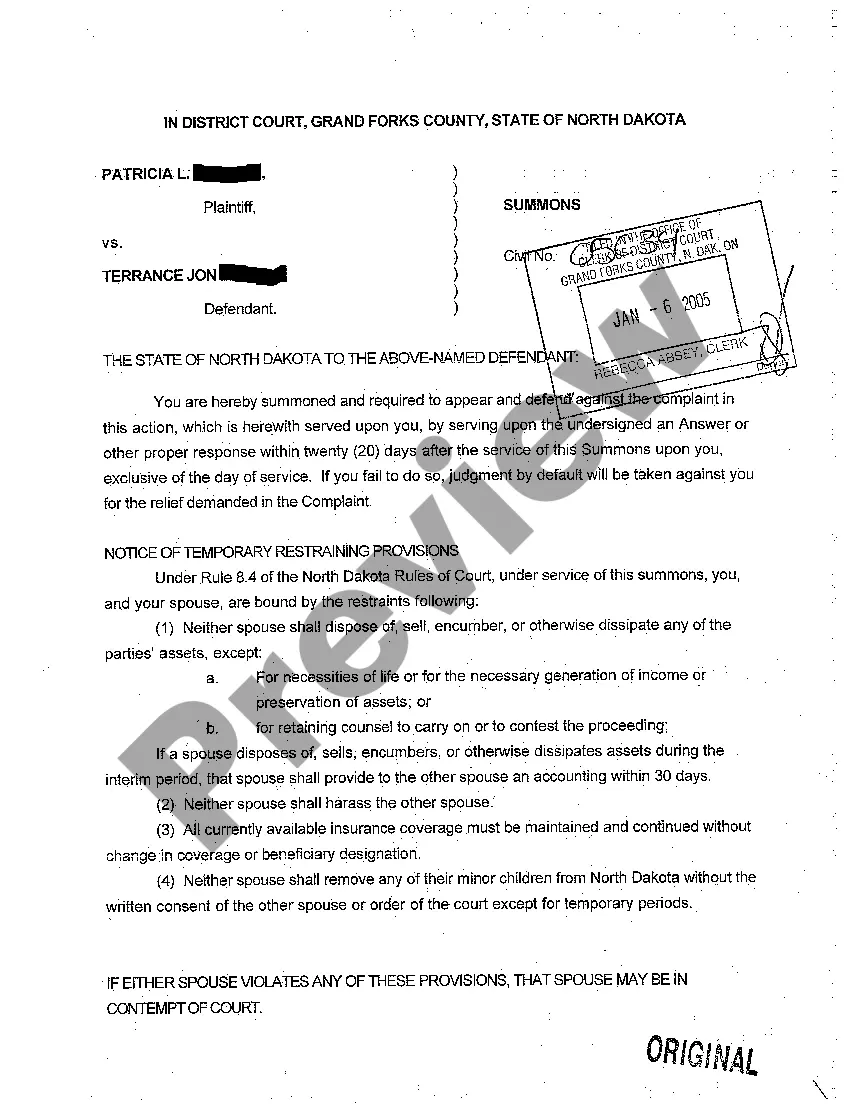 Get A01 Complaint for Divorce, Uncontested with Children Preview A01 Complaint for Divorce, Uncontested with Children