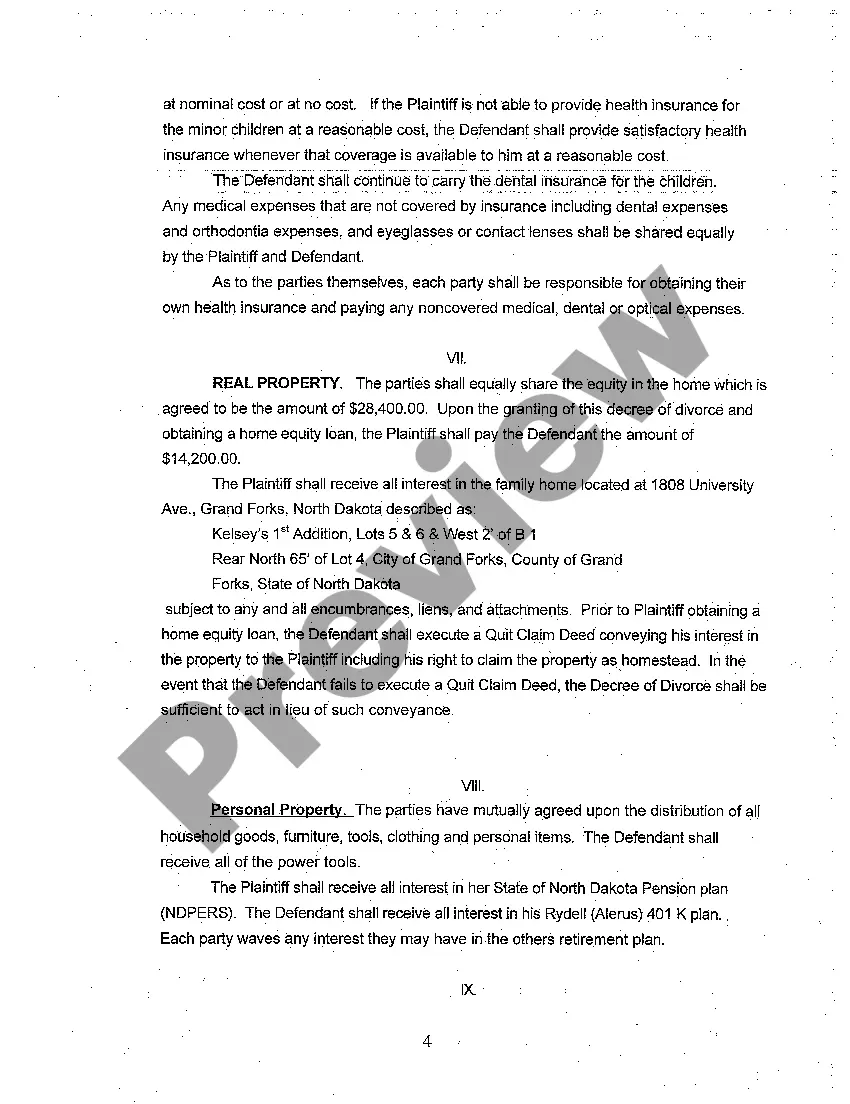 Preview A02 Stipulation of Parties as to Terms and Conditions of Separation