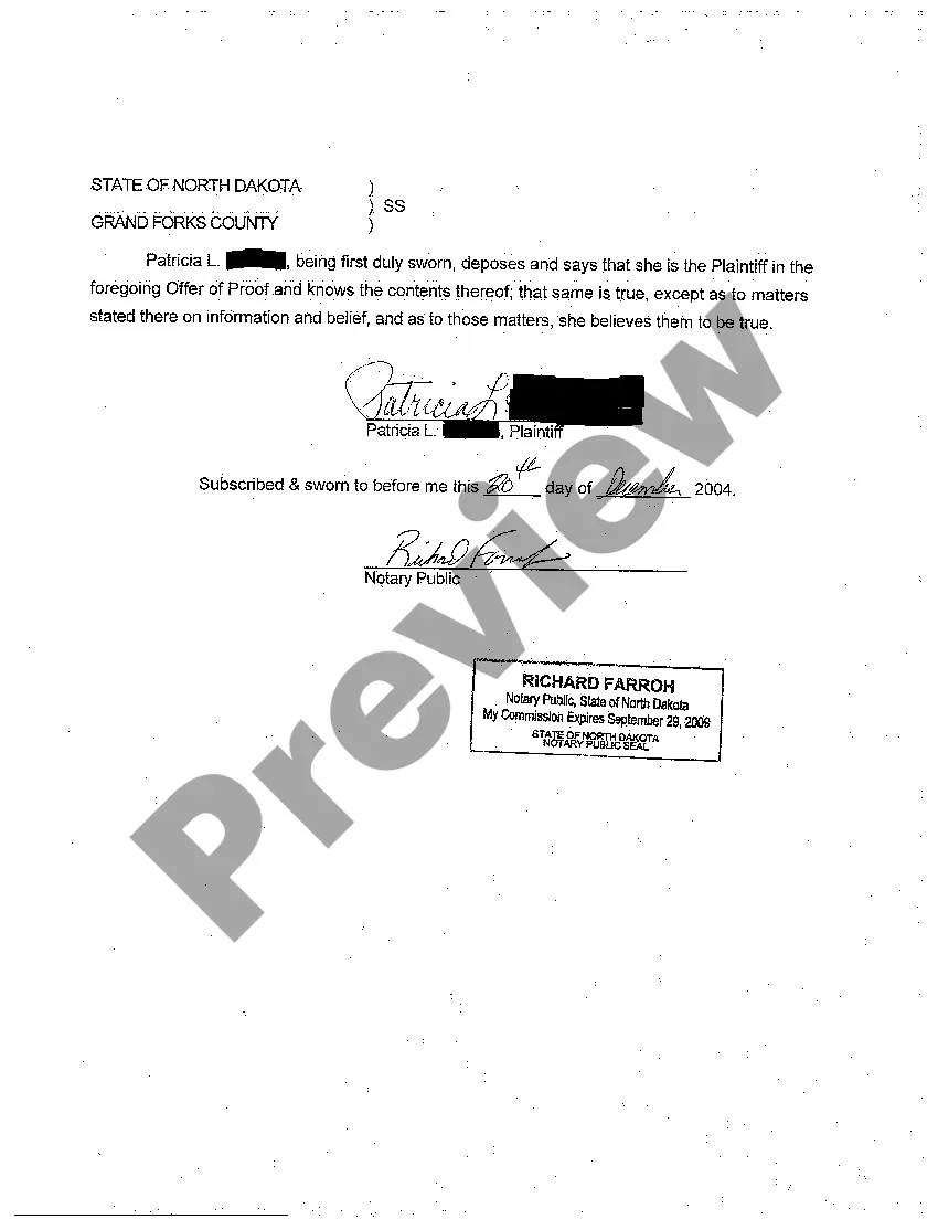 Get A03 Offer of Proof Preview A03 Offer of Proof