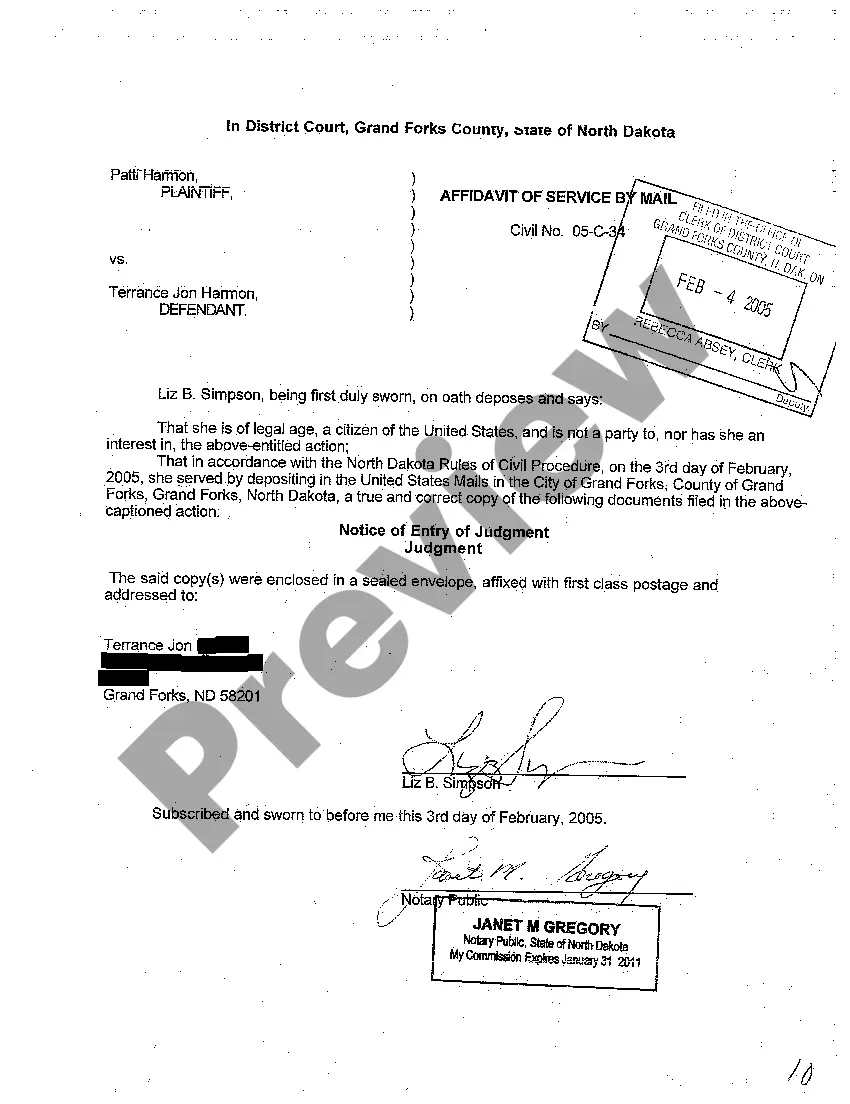 Preview A05 Findings of Fact, Conclusions of Law, Order for Judgment and Judgment