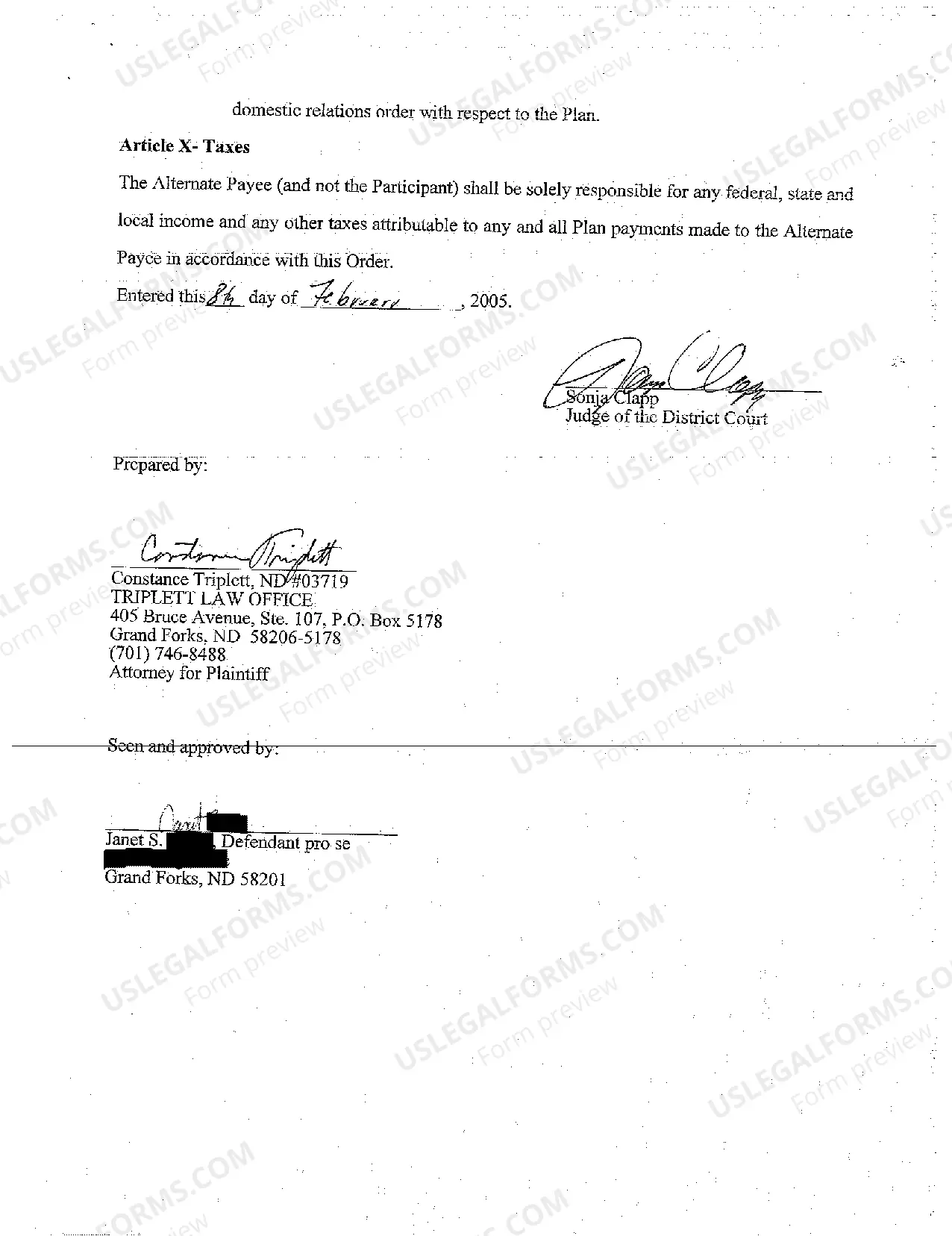 Preview A03 Qualified Domestic Relations Order