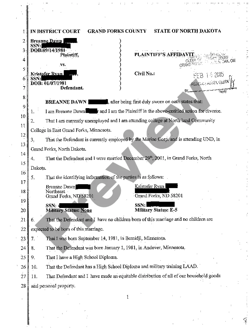 Preview A03 Stipulation and Affidavit of Identification