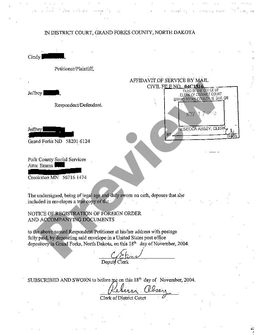 Preview A03 Notice of Registration of Foreign Order