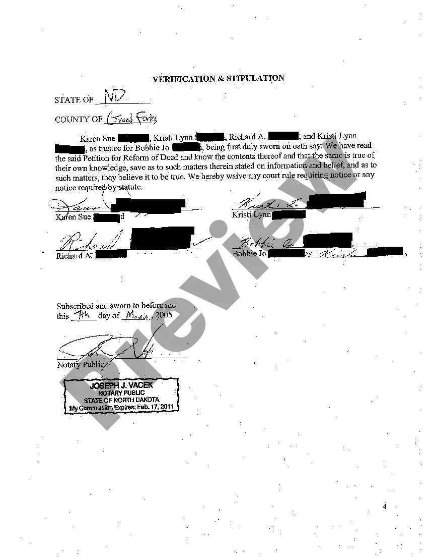 Preview A01 Petition for Reform of Deed