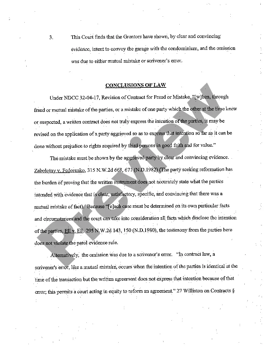 Preview A04 Findings of Fact, Conclusions of Law, and Order for Judgment