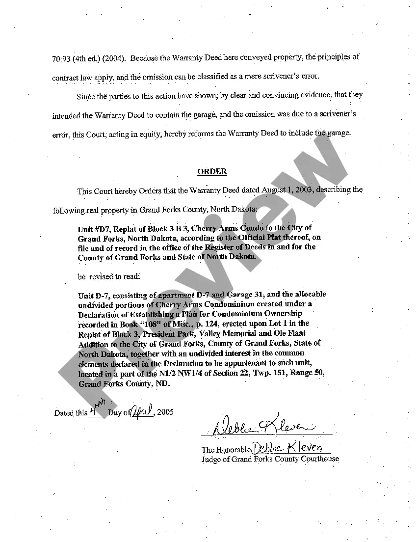 Preview A04 Findings of Fact, Conclusions of Law, and Order for Judgment