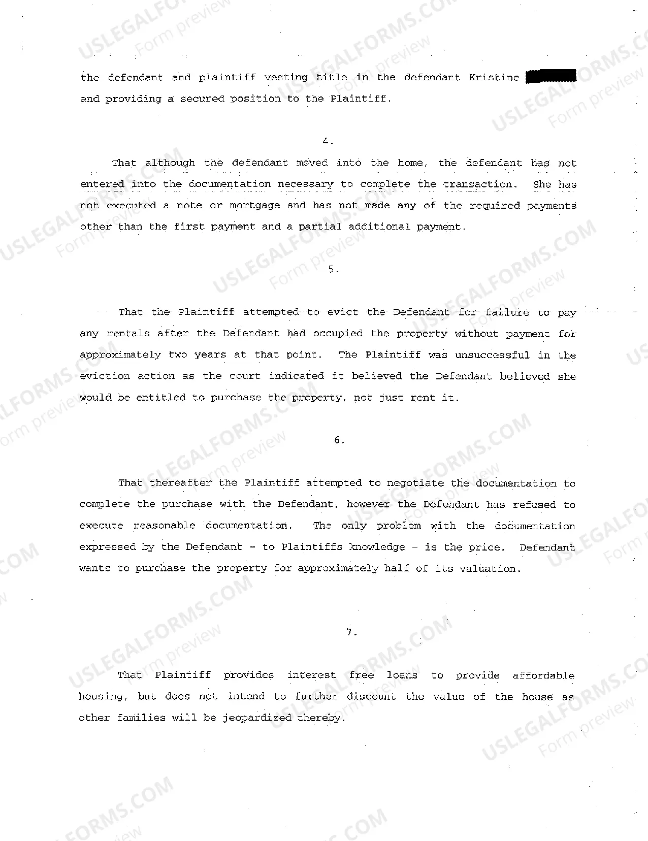 Preview A01 Complaint to Quiet Title of Residential Property with House