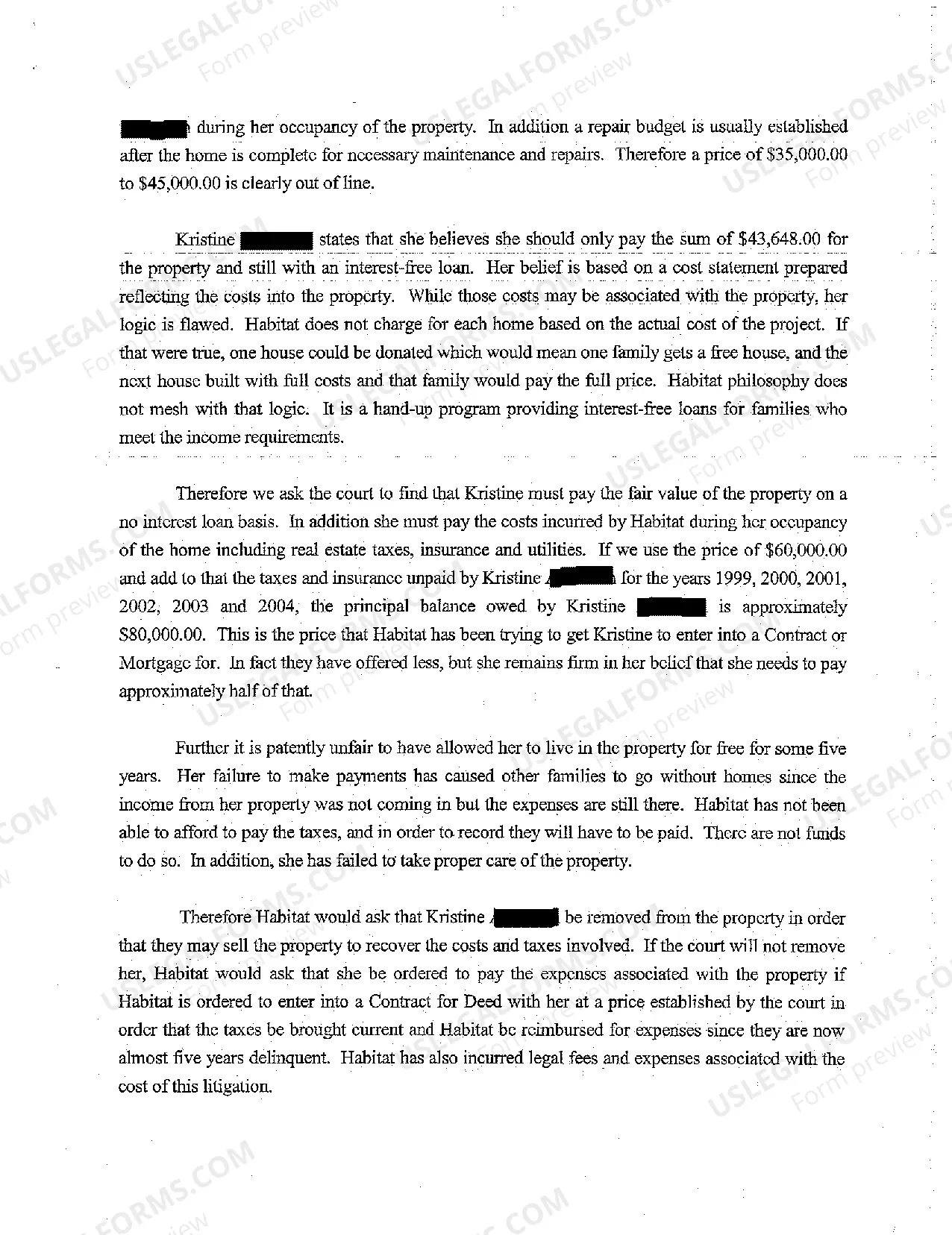 Preview A05 Trial Brief for Quiet Title Action