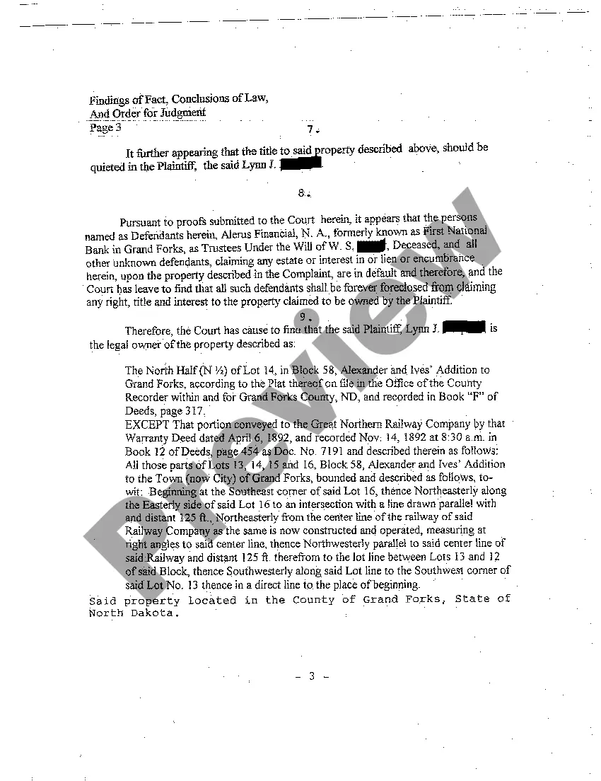 Get A03 Findings of Fact, Conclusions of Law, and Order for Judgment Preview A03 Findings of Fact, Conclusions of Law, and Order for Judgment
