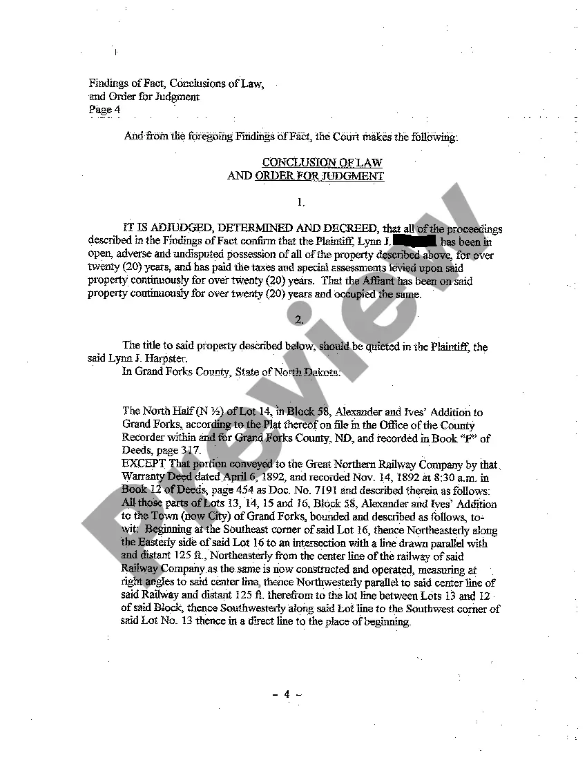 Get A03 Findings of Fact, Conclusions of Law, and Order for Judgment Preview A03 Findings of Fact, Conclusions of Law, and Order for Judgment