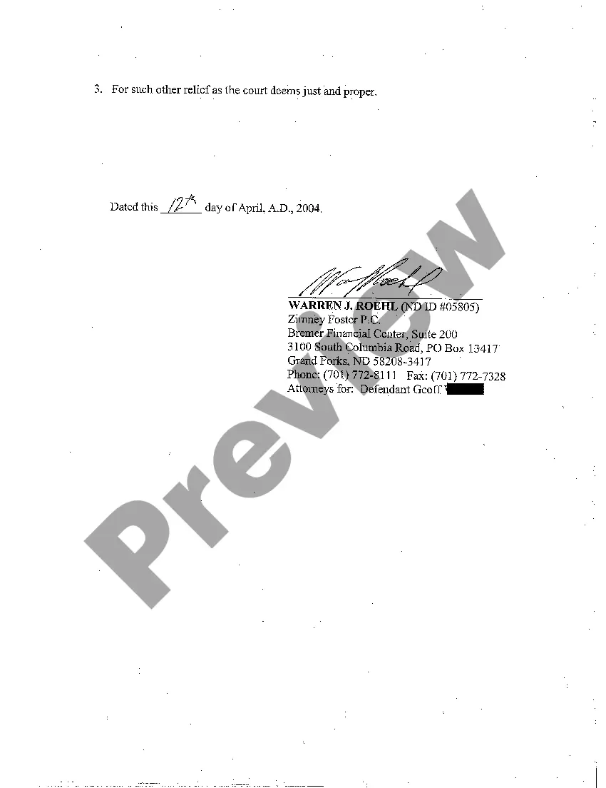 Get A05 Answer of Defendant Preview A05 Answer of Defendant