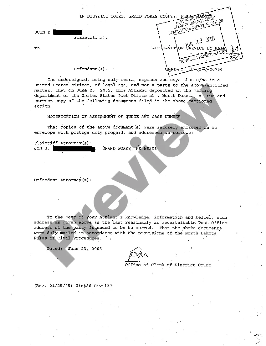 Preview A02 Notification of Assignment and Case Number