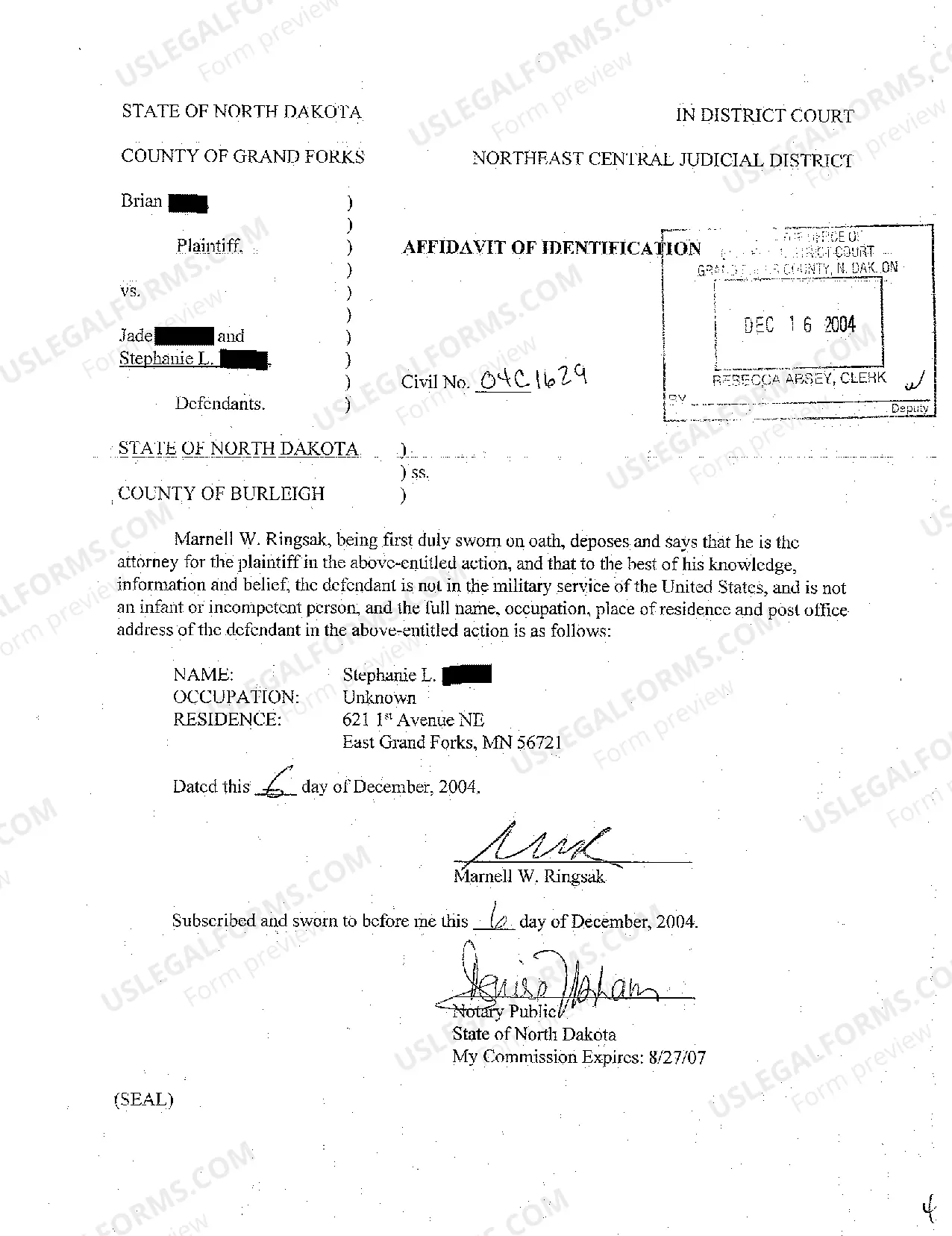 Preview A01 Complaint for Personal Injury Due to Negligent Operation of Motor Vehicle