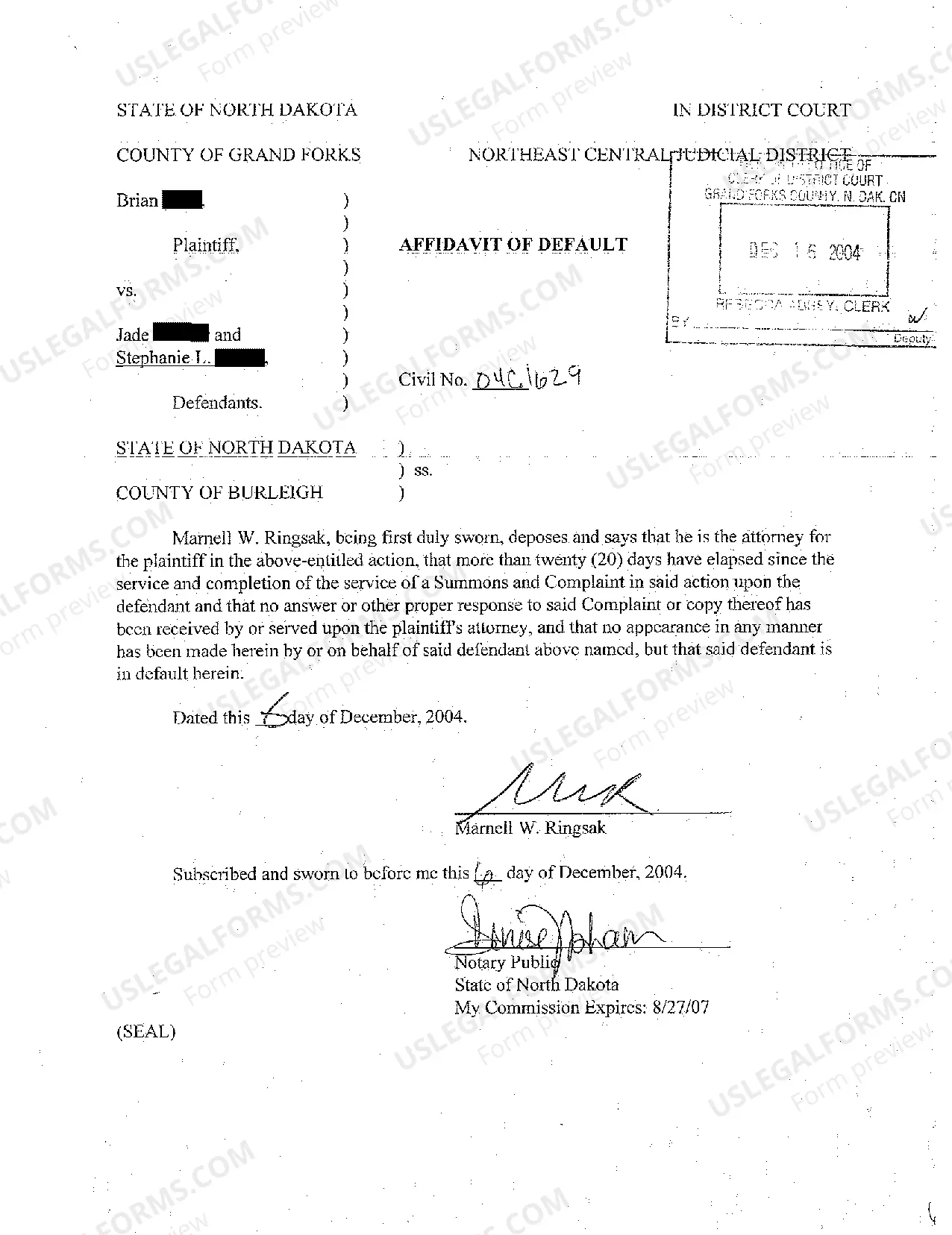 Preview A01 Complaint for Personal Injury Due to Negligent Operation of Motor Vehicle