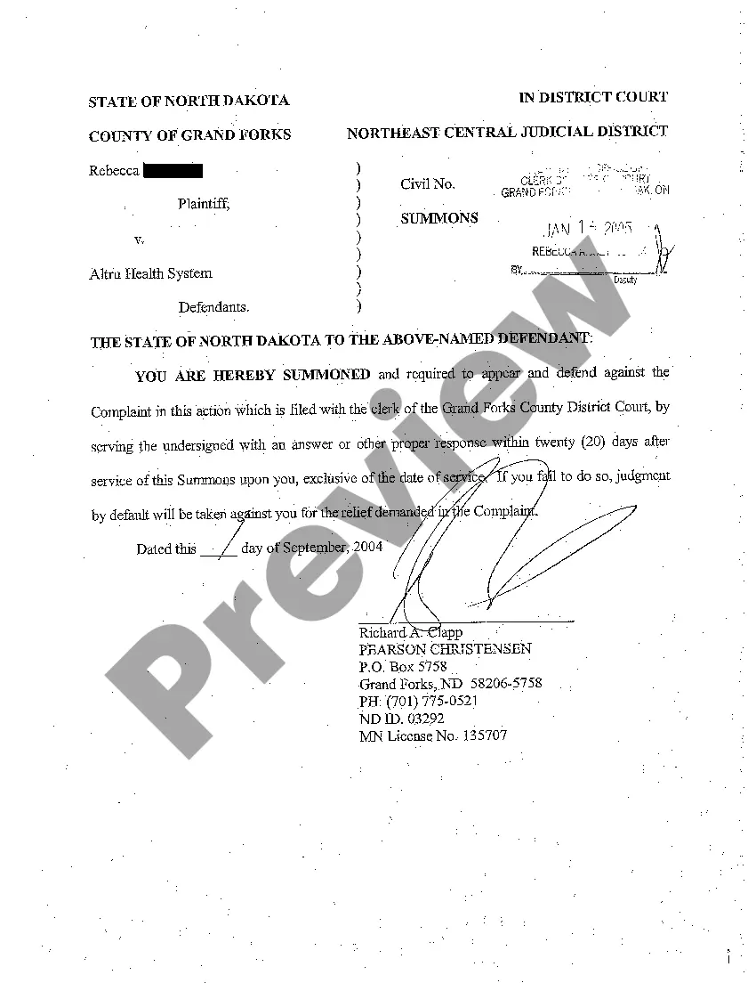 Preview A01 Complaint for Medical Malpractice Where Patient's Respirator was Secured Too Tightly Causing Pressure Ulcers on Mouth