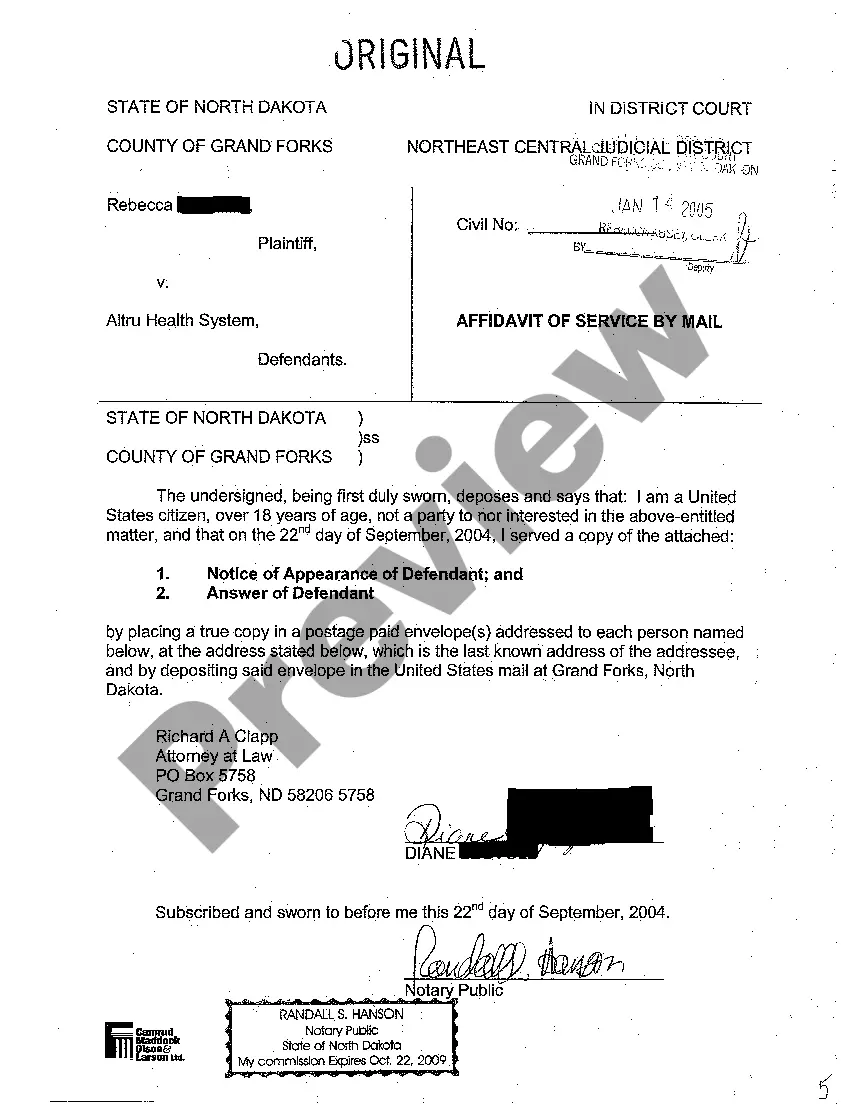 Preview A02 Answer of Defendant