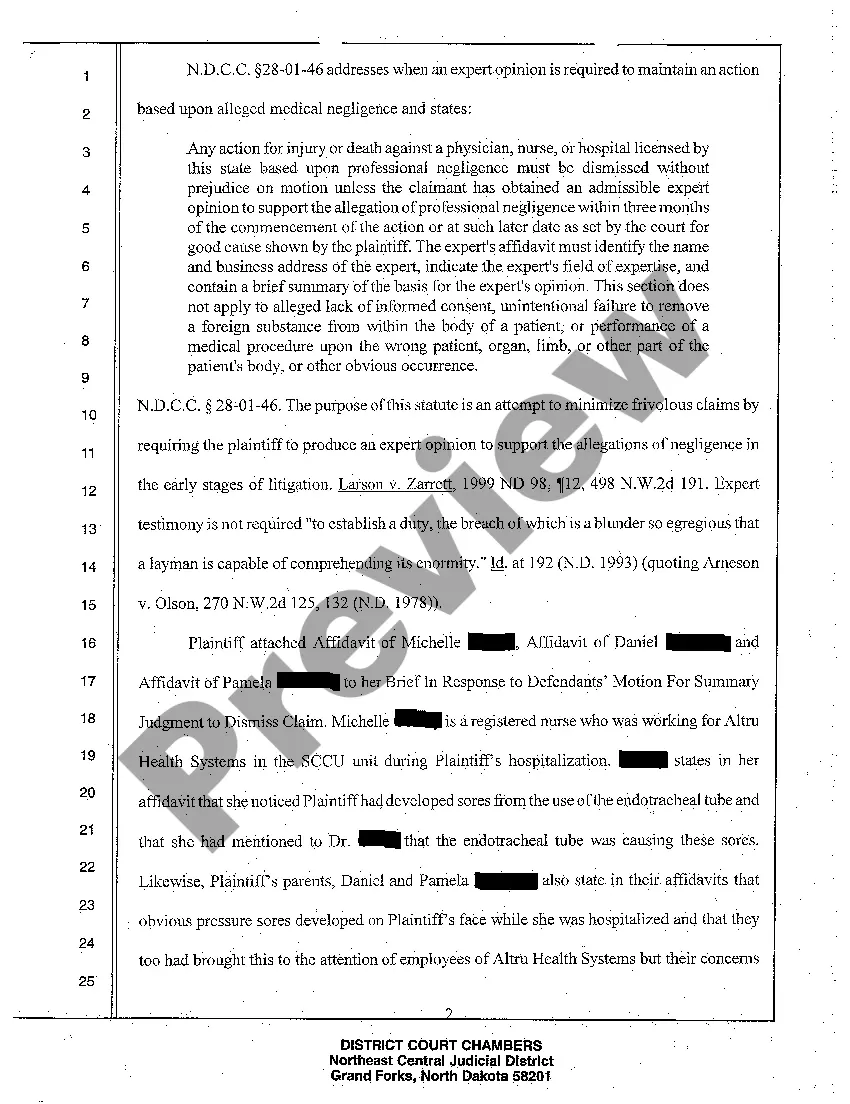 Preview A07 Order Denying Motion for Summary Judgment to Dismiss Claim