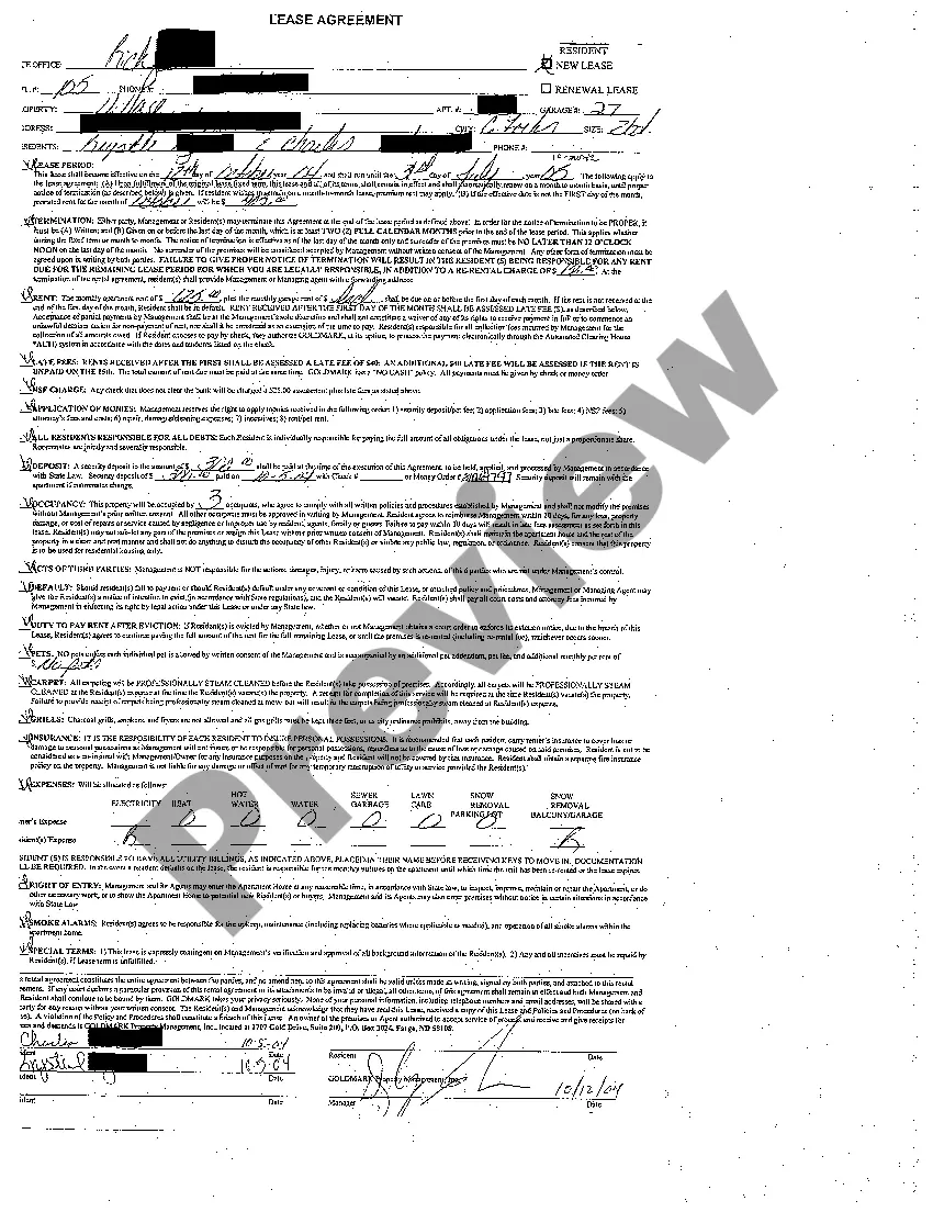 Preview A01 Complaint for Breach of Lease Agreement Seeking Eviction