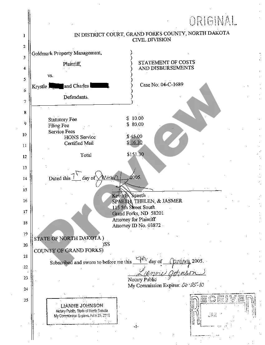 Preview A01 Complaint for Breach of Lease Agreement Seeking Eviction