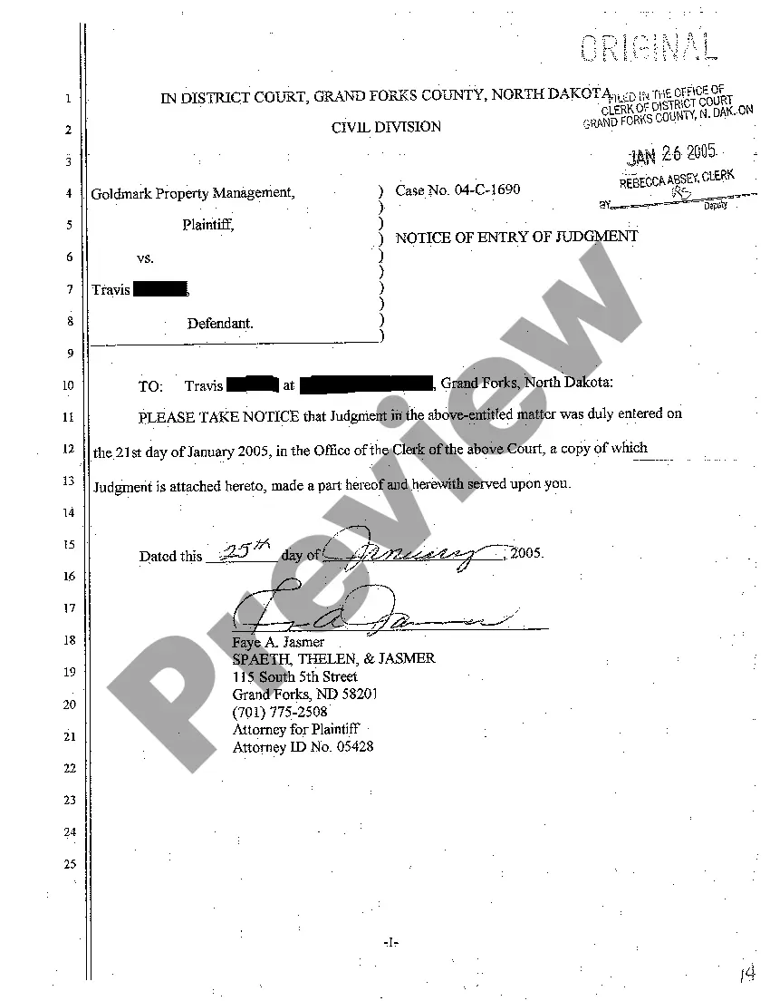 Get A03 Judgment Granting Leased Premises to Plaintiff and Ordering Defendant to Pay Past Due Rents Preview A03 Judgment Granting Leased Premises to Plaintiff and Ordering Defendant to Pay Past Due Rents