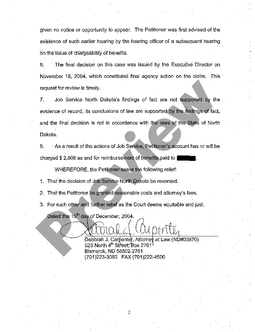 Preview A01 Petition for Review regarding Former Employee's Unemployment Compensation through Petitioner - Employer