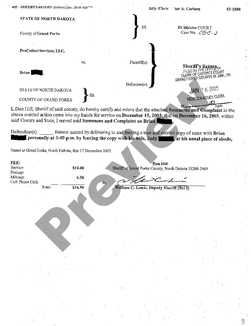 Preview A01 Complaint for Recovery of Monies Owed for Services Rendered