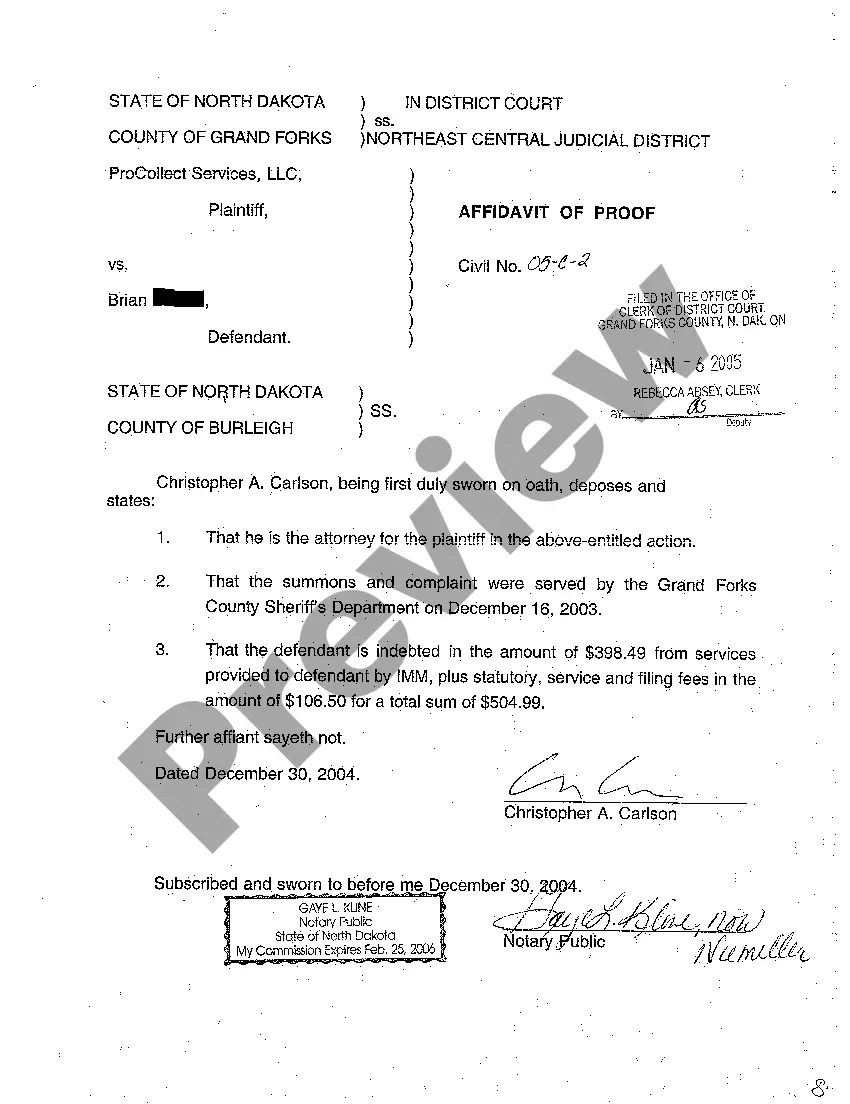 Preview A01 Complaint for Recovery of Monies Owed for Services Rendered