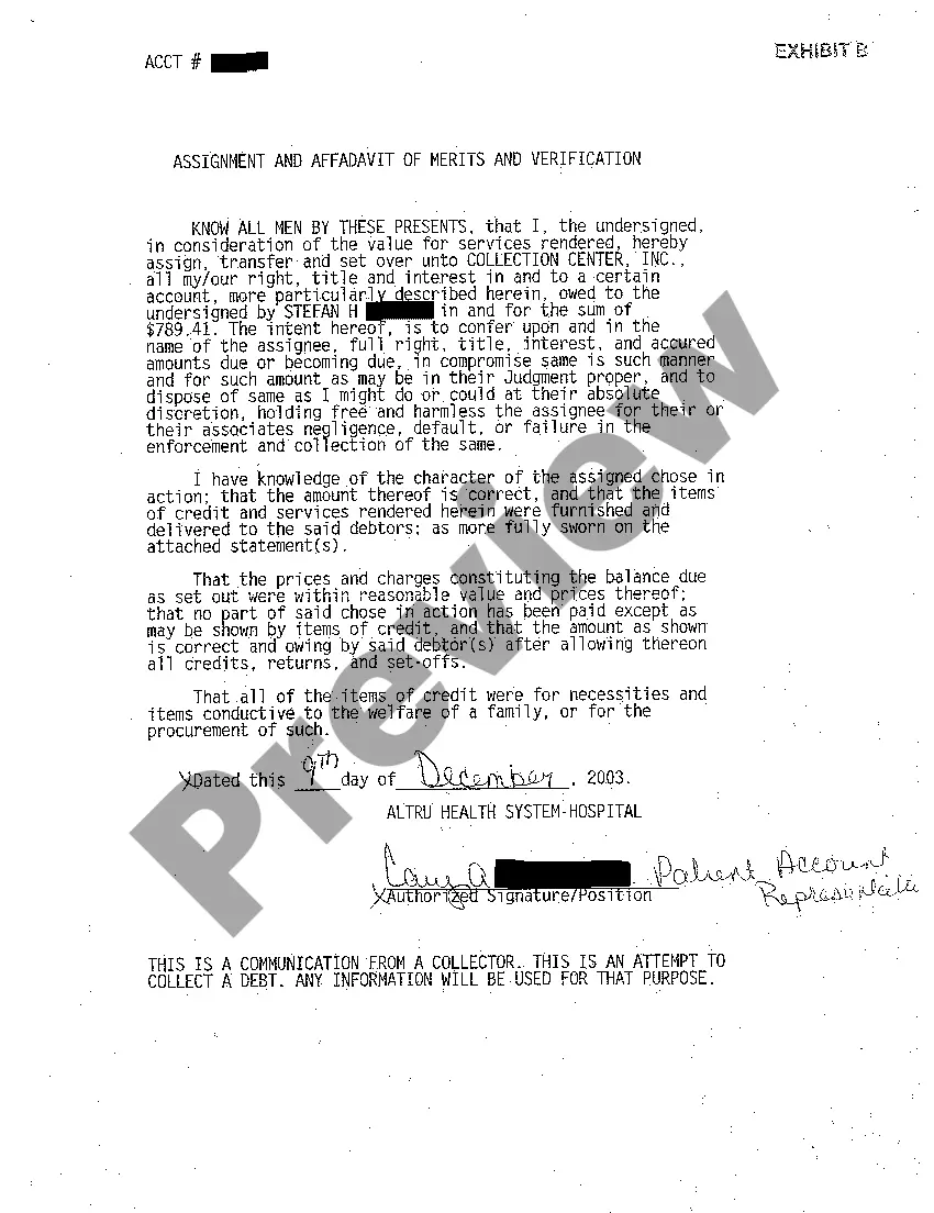 Preview A01 Complaint for Recovery of Debt Owed for Medical Services Rendered