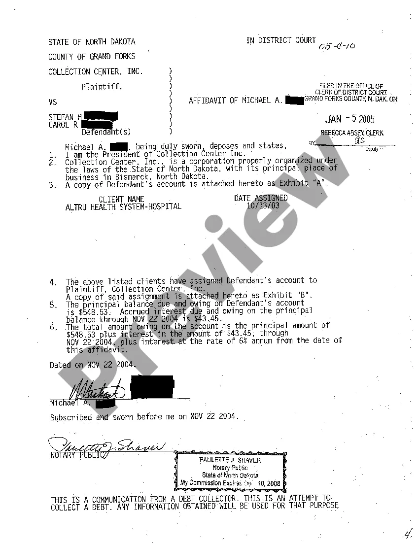 Preview A01 Complaint for Recovery of Debt Owed for Medical Services Rendered