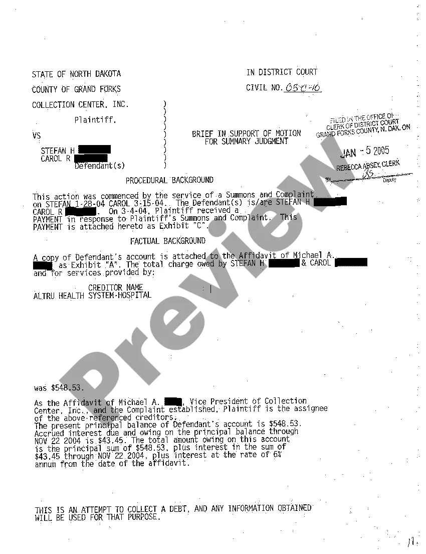 Preview A02 Motion for Summary Judgment by Plaintiff