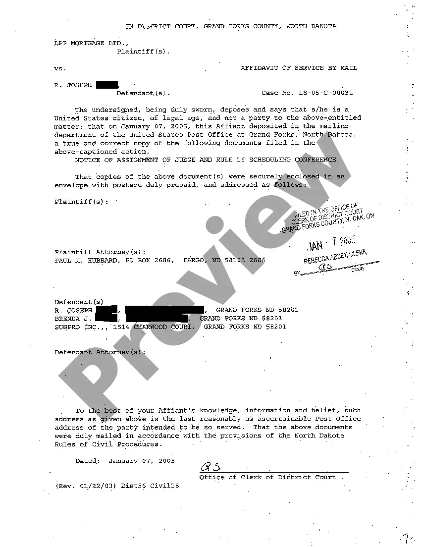 Preview A02 Notice of Assignment of Judge and Rule 16 Scheduling Conference