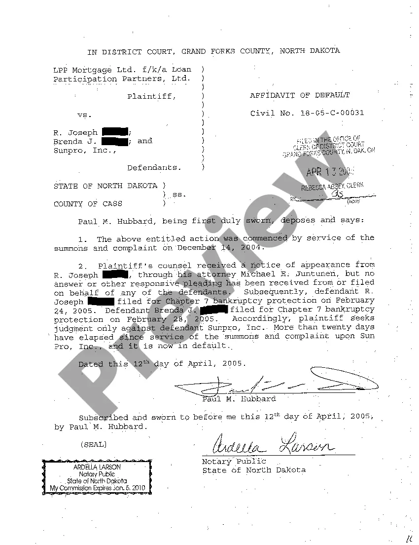 Preview A03 Notice of Motion and Motion for Judgment by Default Rule 3.2