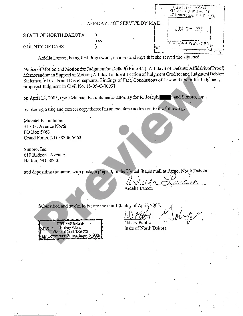 Preview A03 Notice of Motion and Motion for Judgment by Default Rule 3.2