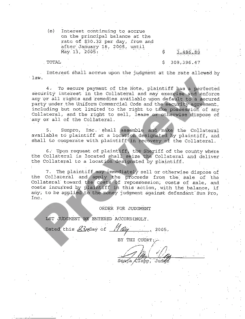 Preview A04 Findings of Fact, Conclusions of Law, and Order for Judgment