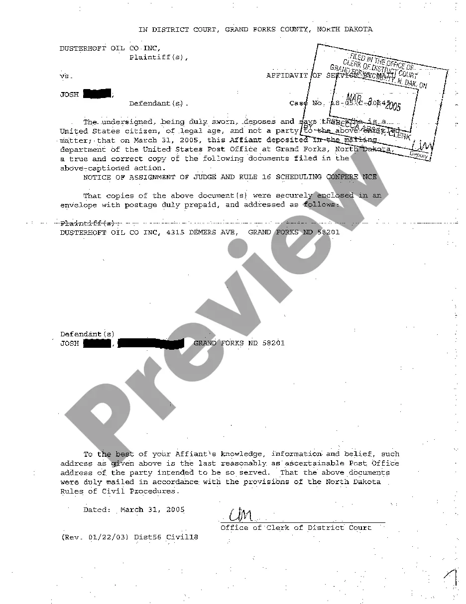 Preview A06 Notice of Assignment of Judge and Rule 16 Scheduling Conference