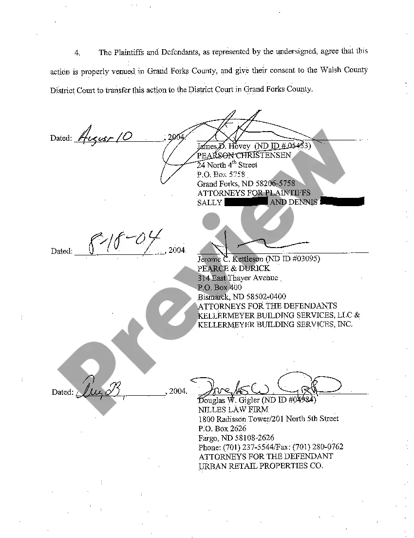 Preview A03 Stipulation for Change of Venue